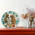 thumbnail image 6 of DEIARA Cavalier King Charles Spaniel Dog Burgundy Butterfly Wall Clock 10in Silent Mechanism Battery Operated Retro Style for Living Room Bedroom and Kitchen Black Pointer, 6 of 10