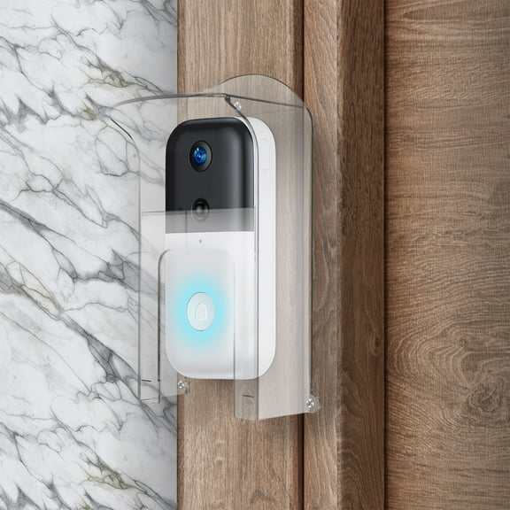Grusce Clear Doorbell Rain Cover PU Transparent Doorbell Protect Cover Doorbell Weather Blocking Cover Outdoor Doorbell Cover Video Doorbell Waterproof Cover for Doorbell