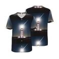 thumbnail image 3 of Daiia Peggy's Cove Lighthouse Mens Baseball Jersey Button Down Shirts Short Sleeve Sports Uniforms-X-Large, 3 of 9