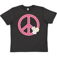 thumbnail image 3 of Inktastic Peace Sign Cute Daisy Flowers Youth T-Shirt, 3 of 5