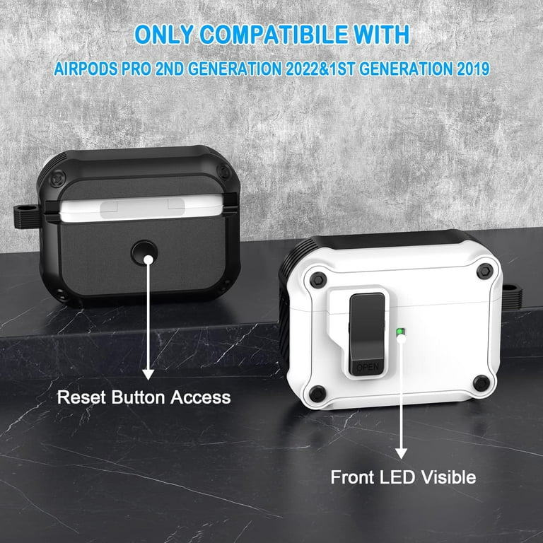 Compatible Airpods Pro 2nd Generation Case Cover with Lock AirPod