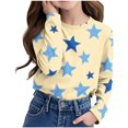 thumbnail image 2 of YunPes Girls' Long Sleeved Shirts Colorful T Shirts Round Neck Tops Light T Shirts Loose Pullovers Basic Long Sleeve Girls 2t, 2 of 6