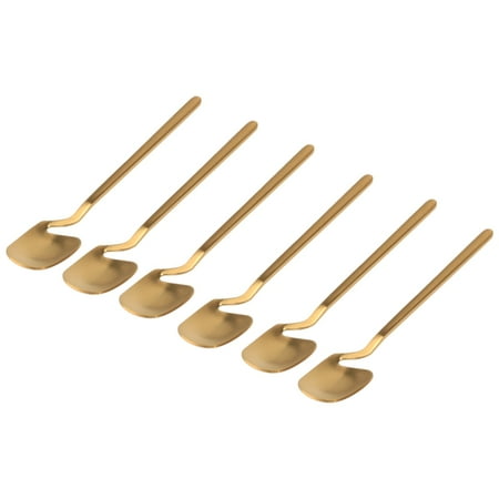 

Coffee Spoons 6 Pieces Espresso Spoons 5.6 Inches Stainless Steel Small Spoons Teaspoons Spoon(Gold)