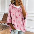 thumbnail image 2 of Arlun Women's Cancer Awareness Hoodies Cute Pink Ribbon Hearts Graphic Full-Printed 3/4 Sleeve Oversized Sweatshirts Loose Casual Drop Shoulder Pullover Tops, 2 of 4