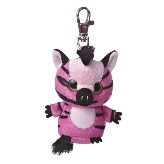 Aurora Stripee YooHoo Plush Pink Zebra Clip On - 29055