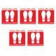 thumbnail image 1 of 5 uds calcomanías de de miento mantener señal de mantener de segura, antideslizante y sensible, par Estilo3 Colco mantener calcomanías de distancia social, 1 of 8