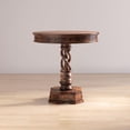 thumbnail image 4 of Jofran Global Archive Hand Carved Solid Mango Wood Pedestal Table, 4 of 13