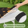 thumbnail image 5 of Halloween Harvest Pumpkin Print Round Tablecloth with Elastic Hem - Perfect Fit for 44 Inch Kitchen Dining Party Table, 5 of 6