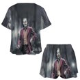 thumbnail image 3 of Joker Film Summer Home Suit For Womens Short-Sleeved Pajama Set 2pcs Loungewear Soft Sleepwear T-Shirts Tee Shirt Top And Short Sleeping Pants, 3 of 8