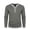 Dark Gray, variant on Men Contrast Stitch Trim Long Sleeve Henley T Shirt Four Button Placket Slim Fit Soft Heather Knit Outdoor Walking Daily Casual Tops Gray S