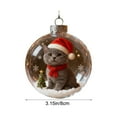 thumbnail image 3 of Mecorevxz 3.15" Christmas Hanging Balls Christmas Tree Pendant Transparent Crystal Balls 3D Animal Christmas Balls Decoration, Clear Plastic Balls for Christmas Tree Decor,Christmas Gifts（A）, 3 of 7