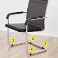 thumbnail image 5 of 12 Pack U Shaped Furniture Nonslip Pads for Office Chairs Shopping Carts Chair Leg Floor Protectors Anti Skid White, 5 of 5