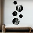 thumbnail image 3 of Designart "Duality of Thought Black and White I" Modern Waves Metal Wall Art Set of 5 Piece, 3 of 5
