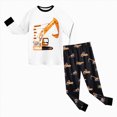 thumbnail image 5 of Gibobby Boy Outfits Fall Winter Printed Cute Printed Long Sleeve Outwear Clothing Sets 1T 2T 3T 4T Toddler Boys Outfit Sets(7-8 Years,White), 5 of 7
