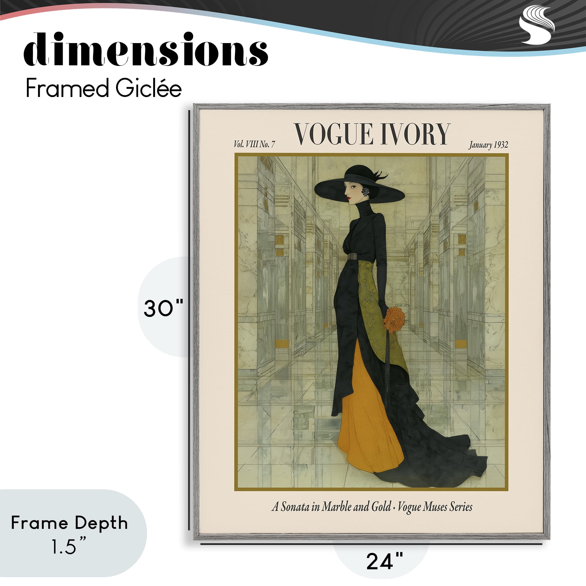 Stupell Industries Ivory Hall Magazine Gray Framed Giclee Art, design by A Barefoot Stylist