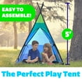 thumbnail image 4 of USA Toyz Teepee Tent - Indoor & Outdoor Portable Polyester Kids & Child Play Tent for Ages 3+ (Blue), 4 of 6