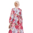 thumbnail image 3 of Floral - Crew neck - Unlined - Modest Dress - Benin, 3 of 5