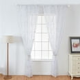 thumbnail image 3 of Masteelf 1 Pc Rod Pocket Curtain with Marble Texture, Bronzing Decorative Window Screening, Half Shading Tulle for Living Room, 100x200cm, 3 of 8