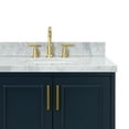 thumbnail image 5 of Ariel Stafford 43 Inch Single Right Offset Oval Sink Vanity With Carrara White Marble Countertop W/1.5" Edge In Midnight Blue, 5 of 11
