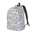 thumbnail image 2 of Daiia Unicorn DoingYoga Vintage Canvas Backpack for Men and Women ,Hiking Backpack,Travel Laptop Bag for School,Large Capacity Backpack, 2 of 8