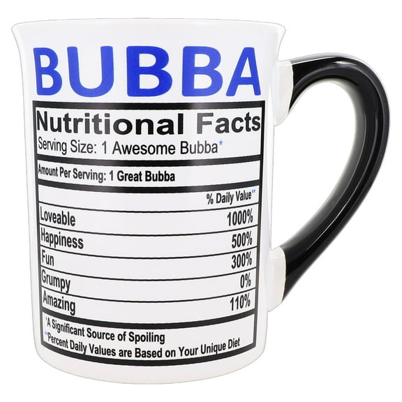 Cottage Creek Bubba 16 oz. Coffee Mug, Bubba Ceramic Cup, White