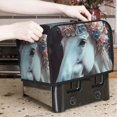thumbnail image 7 of Yiaed Flower Crown White Horse Print Two Slice Bread Machine Cover, Universal Size Kitchen Appliance Cover for Bread Machine,Bread Machine Cover, 7 of 7