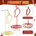 thumbnail image 3 of Heavy-Duty Metal Chili Shaped Table Number Card Holders, Pepper Design Name Tag Display Clips, Decorative Tabletop Stands for Cook Off Competitions, Wedding Banquets and Party Centerpieces, 3 of 9