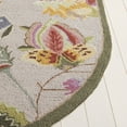 thumbnail image 4 of SAFAVIEH Chelsea Hayleigh Bordered Wool Area Rug, Sage, 7'6" x 9'6" Oval, 4 of 13