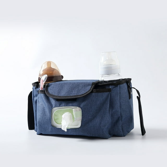 Sac Suspendu pour Poussette, Sac Suspendu Multifonction pour Poussette, Sac de Rangement pour Nouveau-Né, Panier de Rangement Pratique pour Poussette avec Support