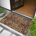 thumbnail image 4 of 2x3 Door Mat Rug, Leopard Printed Non-Skid Rubber Backing Large Rectangle Rugs - Living Room Bedroom Home Office, Modern Animals Textured Brown Indoor Floor Mat Carpets Washable Rug, 4 of 9