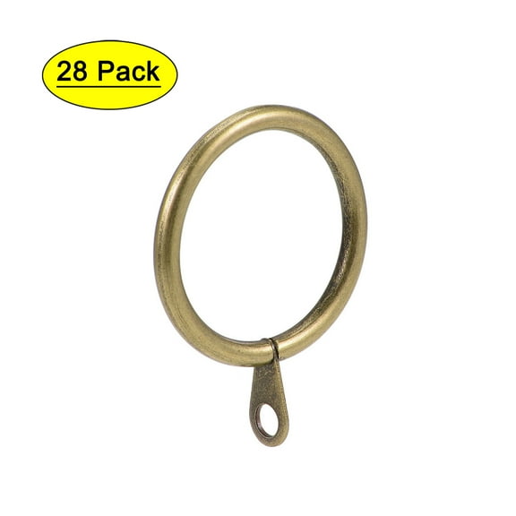 Uxcell Metal 32mm Inner Dia Bronze Curtain Ring 28 Pack