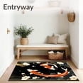 thumbnail image 3 of ODIKA 5'x7' Machine Washable Non-Slip Area Rug, Koi Fish Intricate Design High Traffic Rug, Orange, 101961, 3 of 7