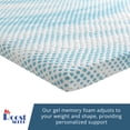 thumbnail image 3 of Roost Sleep 3-Inch King Cool Cloud Supreme Gel Memory Foam Mattress Topper, Breathable Cover, 3 of 8