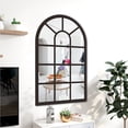 thumbnail image 6 of Arched Window Wall Mirror, Rustic Farmhouse Accent Mirror, Wood Framed Entry Mirror Windowpane Acrylic Mirror for Living Room,Bathroom,Bedroom,Kitchen, 6 of 7