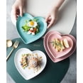 thumbnail image 4 of 2pcs 6 Inch 8 Inch Matte Heart Shaped Ceramic Dinner Plate for Salad Dessert Steak, 4 of 4