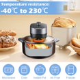 thumbnail image 4 of 2 Pcs Pot en Silicone pour Friteuse à Air Chaud avec Poignée, Doublure Réutilisable pour Friteuse à Air, Panier en Silicone Résistant à la Chaleur pour Friteuse à Air, Moule à Pâtisserie Carré, Accessoires pour Friteuse à Air, Doublures pour Four à Friteuse à Air, Micro-Ondes, 4 of 5