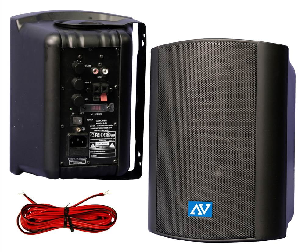 Powered Wall or Ceiling Mount Stereo Speakers - Walmart ...