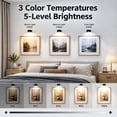 thumbnail image 4 of Mini Picture Lights for Wall, Rechargeable Wireless Frame Lights with Remote, 3 Color Temperatures, 5-Level Dimmable, Timer, Magnetic Art Lights for Paintings, Photos & Small Frames, 3 Pack, 4 of 8