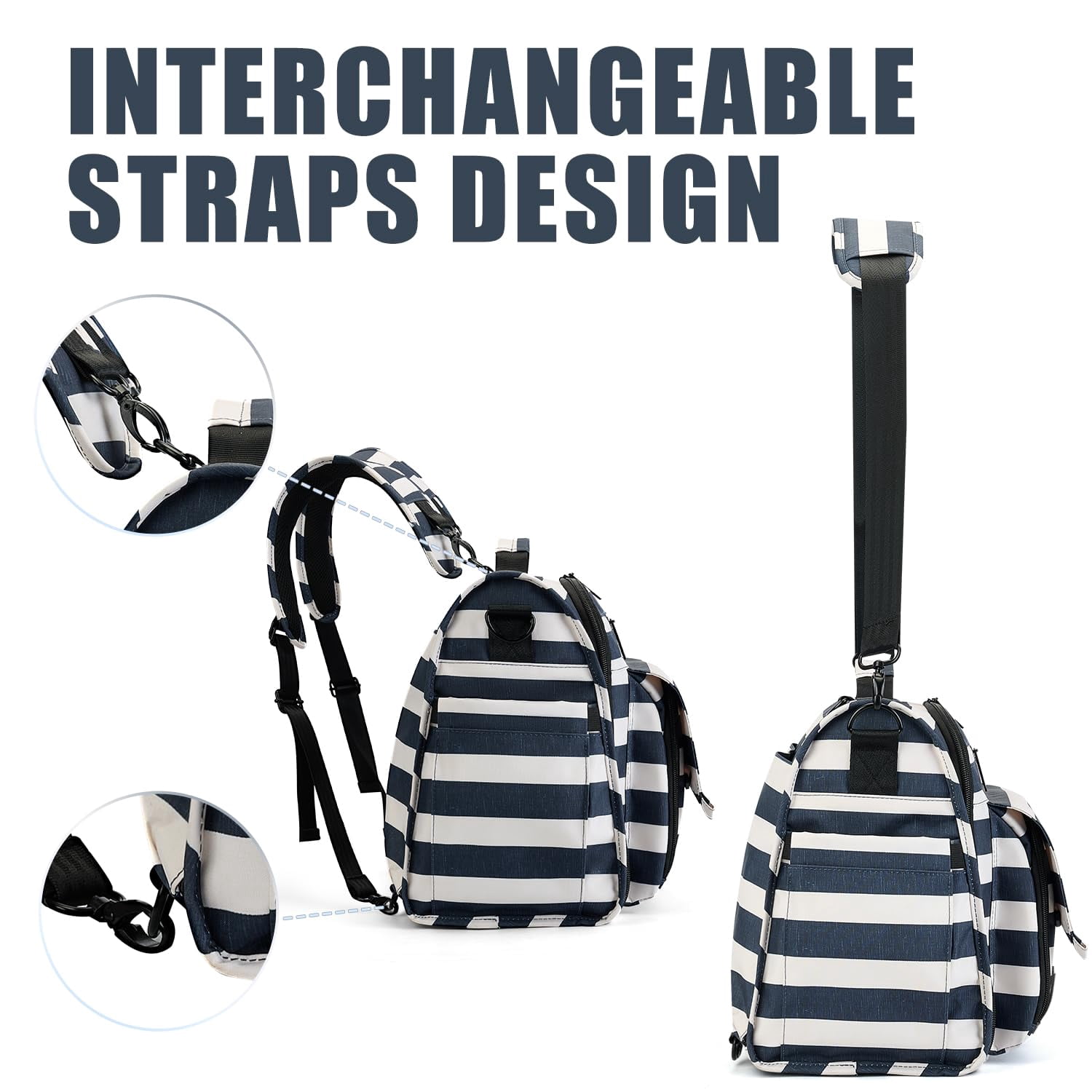 BRONZY Diaper Bag Large - Convertible Design Converts to Tote Bag, Stroller-Friendly & Waterproof Fabric, Spacious Storage for Baby Essentials
