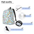 thumbnail image 3 of Yiaed Rabbit Burger Coffee Print Print Laptop Backpack Travel Canvas Backpack Vintage Aesthetic Backpack for School Knapsack Backpack Backpack for School-, 3 of 5