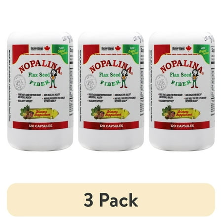 (3 pack) Nopalina Flax Seed Fiber Dietary Supplement, 120 count