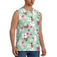 thumbnail image 2 of Uemuo Bunny And Rose Pattern Men's Sleeveless T-Shirt,Muscle Athletic Tank Top, Moisture-wicking Quick-dry Breathable Classic Tee Top for Gym Run Outdoor Sports-Small, 2 of 8