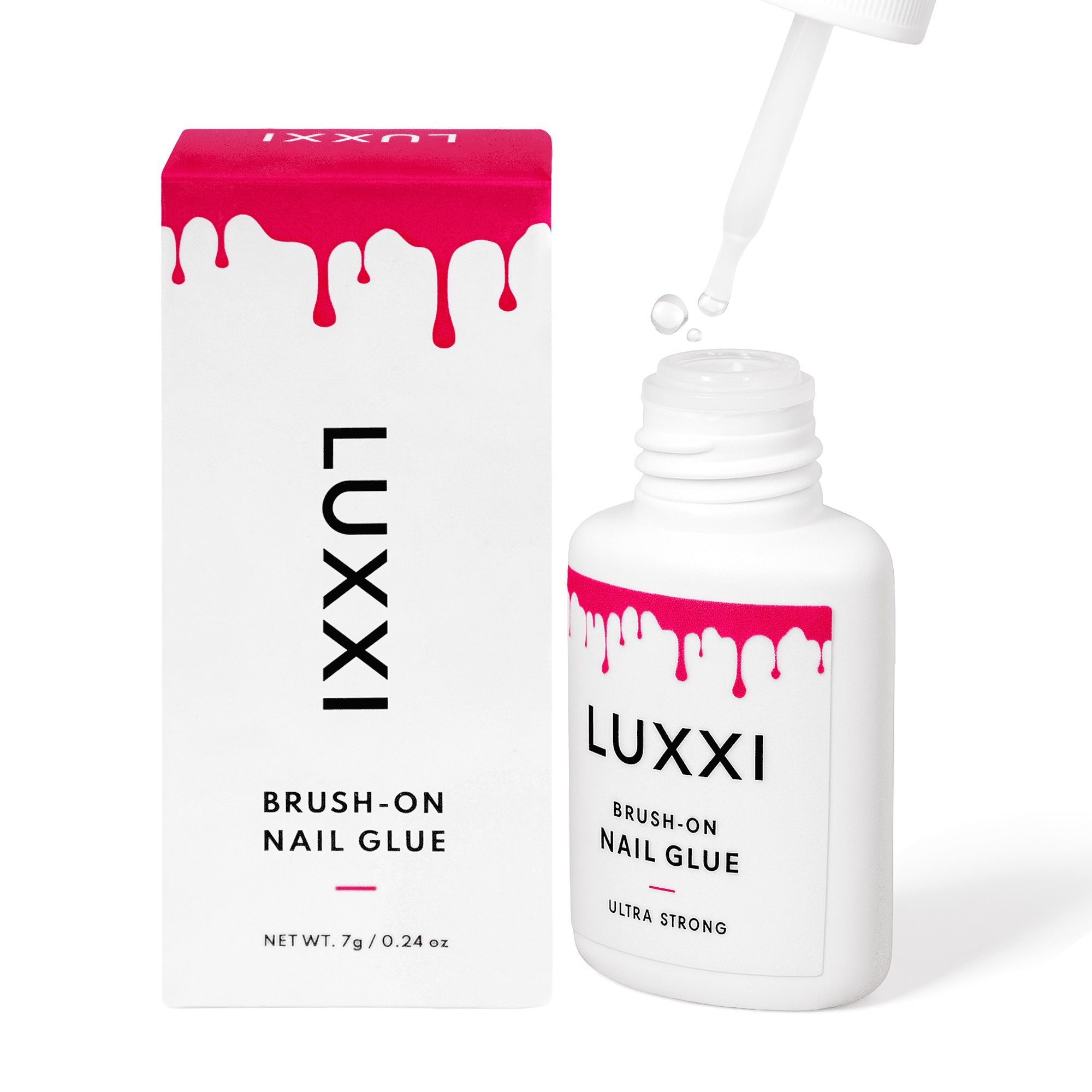 LUXXI Ultra-Strong Brush On Nail Glue for Press On Nails