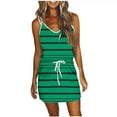 thumbnail image 2 of Nuoqisi Dress Women Print Fashion Spaghetti Strap Dresses Loose Fitted Tie Front Cami Sundress 2026, 2 of 5