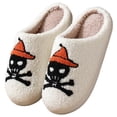 thumbnail image 2 of Pantuflas Mullidas para El Felpa Murciélago/pirata Halloween Antideslizantes Invierno, 2 of 9
