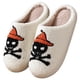 thumbnail image 2 of Pantuflas con punta cerrada felpa pirata Halloween antideslizantes para el hombres y mujeres (44-45), 2 of 9