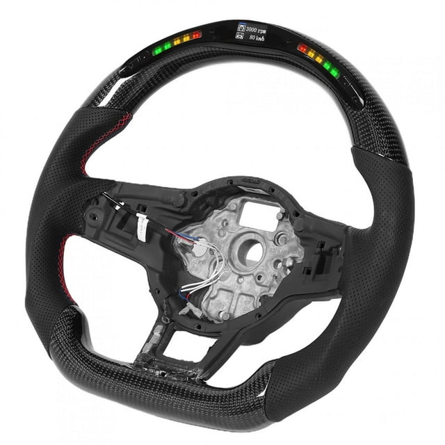 Steering Wheel Steering Wheel For Mk7 Carbon Fiber LED Lights LCD Display Steering Wheel Fit For MK7 Mk7.5 R