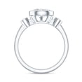 thumbnail image 2 of Certified 1ct Lab Grown Diamond Ring - Oval Engagement Ring - EF-VS Quality, 14K White Gold, US 11.00, 2 of 8