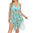 thumbnail image 4 of TIMIFIS Maillots de Bain pour Femmes Grande Taille Contrôle du Ventre Tankini Maillots de Bain une Pièce Maillot de Bain Fluide Robe de Bain avec Bas Paréo Maillot de Bain - Été, 4 of 7
