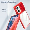 thumbnail image 6 of for Motorola Moto G Stylus 5G 2024 Case, Stylish Slim Crystal Clear PC Back + TPU Silicone Case with Sliding Camera Cover Anti-fingerprint Shockproof Phone Cases for Moto G Stylus 5G 2024, Red, 6 of 6